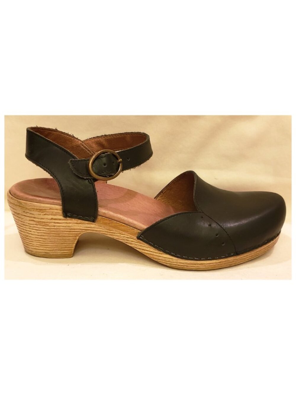 DANSKO Clog Shoe Size EU38/US 7.5/8 Black Leather